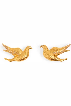 SCHIAPARELLI Embellished Dove Earrings