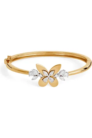 Yeprem Yellow and Diamond Butterfly Bangle