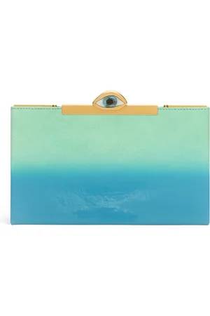 SCHIAPARELLI Calfskin Eye-Detail Clutch Bag