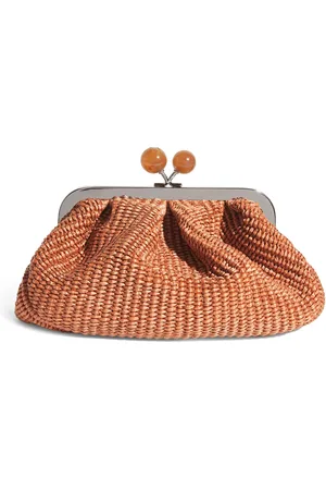 Max Mara Small Raffia-Effect Pasticcino Bag