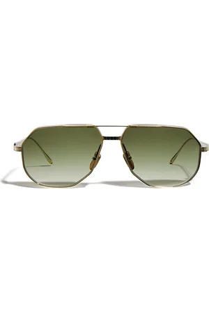 JACQUES MARIE MAGE Titanium Reynolds Aviator Sunglasses
