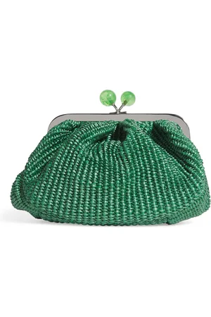 Max Mara Small Raffia-Effect Pasticcino Bag