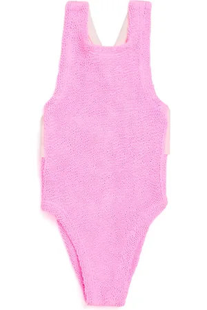 Hunza G Ruffle-Trim Cross-Back Lara Swimsuit