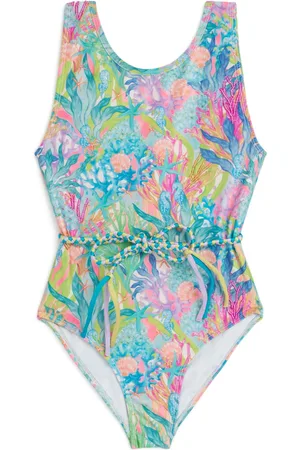 Olga Valentine Hand-Beaded Belted Swimsuit