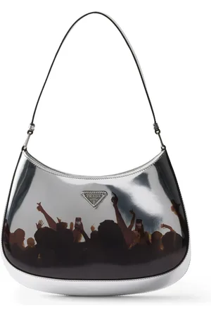 Prada Leather Printed Cleo Shoulder Bag