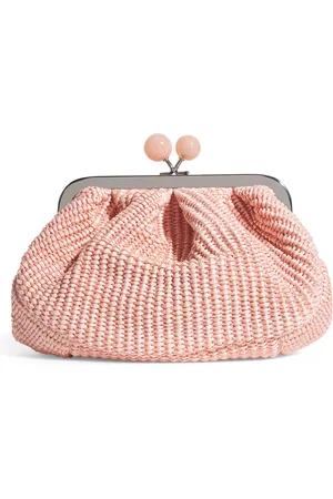 Max Mara Small Raffia-Effect Pasticcino Bag
