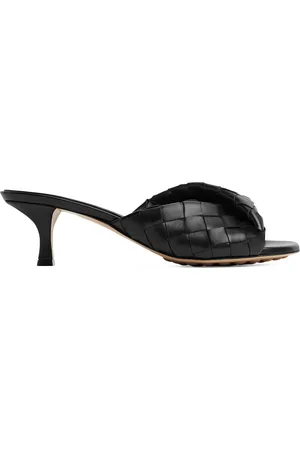Bottega Veneta Leather Intrecciato Blink Mules 50
