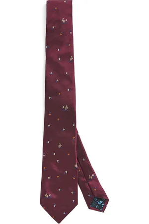 Paul Smith Silk Jacquard Rabbit-Embroidered Tie