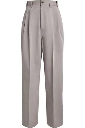 Maison Margiela Cotton Gabardine Pleated Trousers