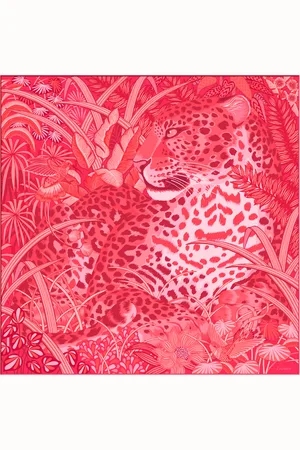 Cartier Silk Panther in the Jungle Scarf