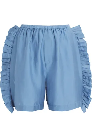 BITE Lyocell-Silk Frilled Cali Shorts