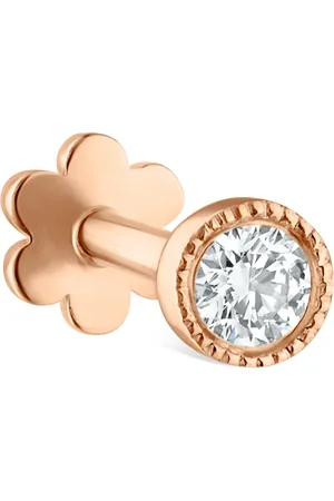 Maria Tash Scalloped Set Diamond Threaded Stud Earring
