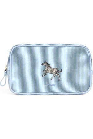HARRODS Stripe Embroidered Nursery Pouch