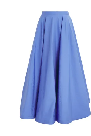 PALMER / HARDING Cotton-Blend Poplin Enfold Midi Skirt