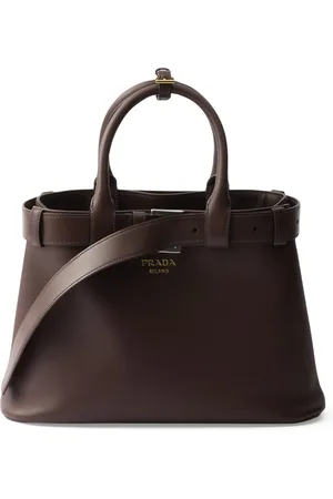Prada Small Leather Buckle Tote Bag