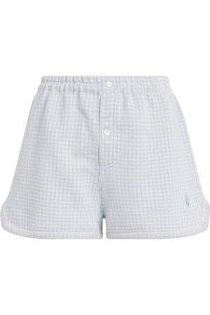 Barrie Cashmere-Cotton Gingham Shorts