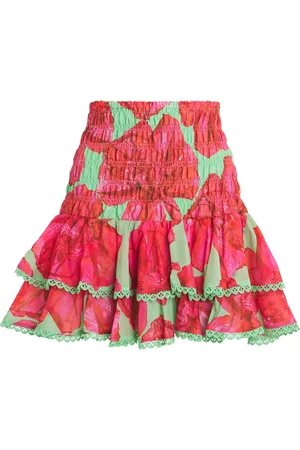 CHARO RUIZ IBIZA Shirred Pinel Mini Skirt