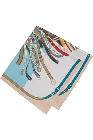 Longchamp Silk Stallion Square Scarf