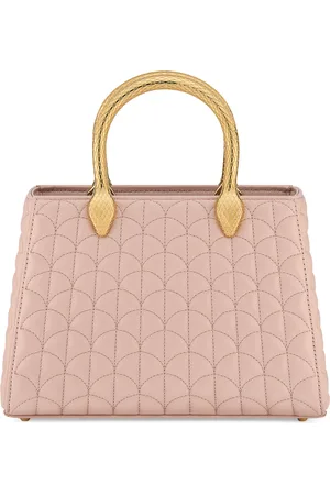 Bvlgari Leather Serpentine Duo Top-Handle Bag