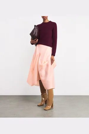 Khaite Silk Gazar Sawyer Midi Skirt