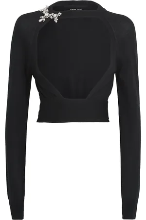 Simone Rocha Merino Wool-Silk Window Sweater