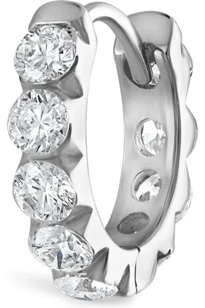 Maria Tash Gold Invisible Set Large Diamond Eternity Hoop Earring