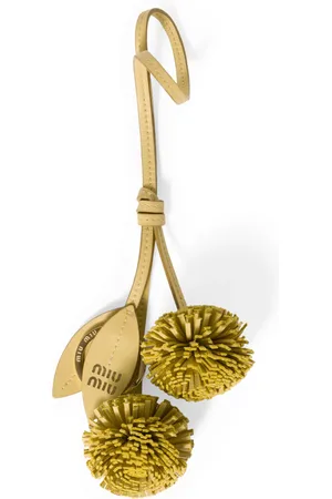 Miu Miu Leather Dandelion Keychain