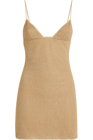 Oseree Metallic Lumière Mini Dress