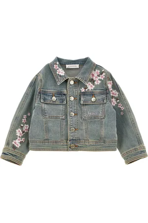 MONNALISA Blossom Denim Jacket
