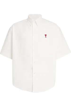 Ami Cotton Oversized Short-Sleeve Shirt