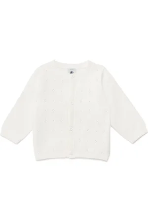 Petit Bateau Cotton Pointelle Cardigan