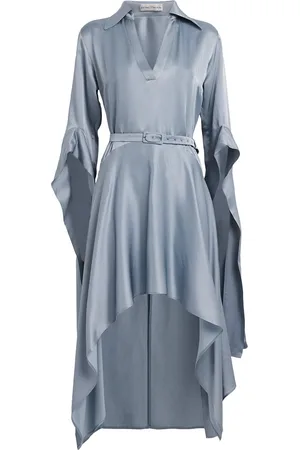 PALMER / HARDING Satin Asymmetric Tandem Midi Dress