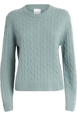 Leset Wool-Blend Cable-Knit Zoe Sweater