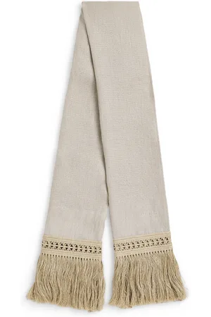 Max Mara Linen Fringed Scarf