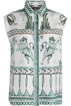 Fabiana Filippi Silk Printed Sleeveless Shirt