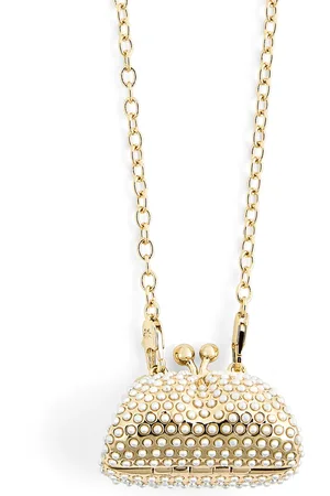 Max Mara Pearlised Pastaccino Bag Pendant Necklace