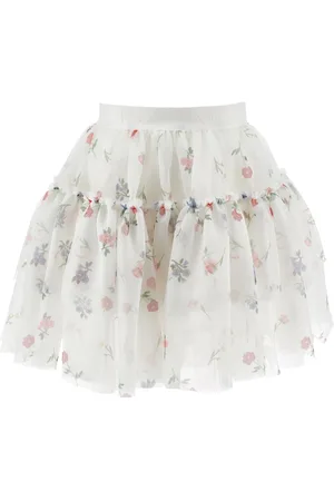 MONNALISA Tulle Floral Skirt