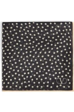 VALENTINO GARAVANI Silk Polka-Dot Pocket Square