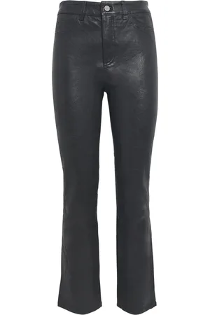 Paige Leather High-Rise Cindy Trousers