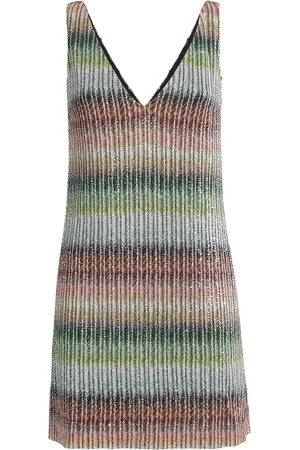 Missoni Rib-Knit Embellished Mini Dress