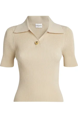 Claudie Pierlot Short-Sleeve Polo Sweater