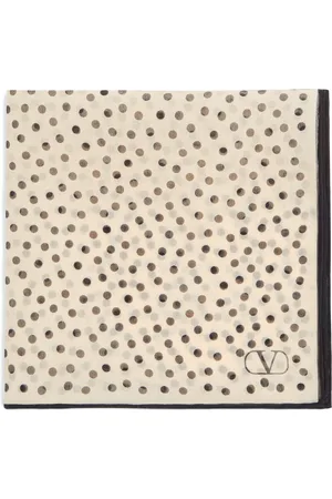 VALENTINO GARAVANI Silk Polka-Dot Pocket Square