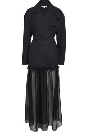 Nensi Dojaka Tulle-Skirt Mia Trench Coat