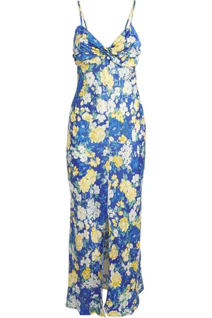 Claudie Pierlot Satin Floral Maxi Dress