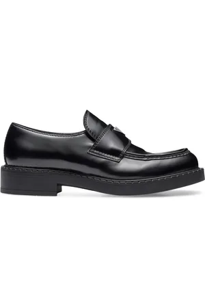 Prada Patent Leather Triangle Loafers