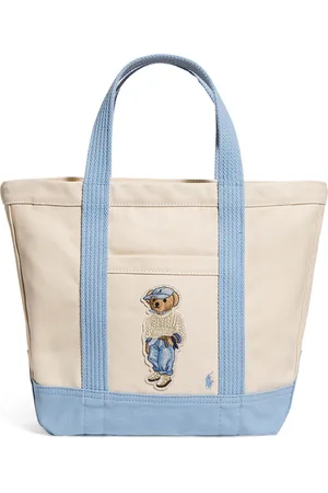 Ralph Lauren Small Canvas Polo Bear Tote Bag