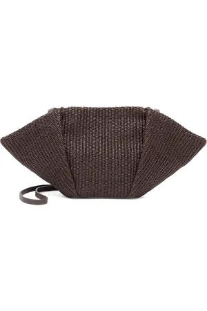 Brunello Cucinelli Cotton-Raffia Marina Clutch Bag