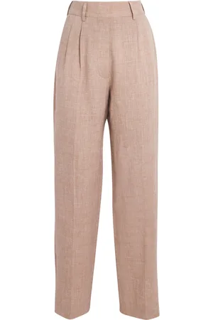 Blazé Milano Linen-Blend Fox Tailored Trousers