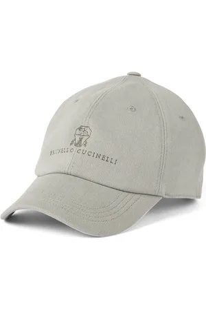 Brunello Cucinelli Garment-Dyed Denim Embroidered Baseball Cap