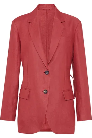 Brunello Cucinelli Hemp-Linen Single-Breasted Blazer